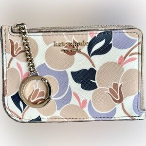 Kate Spade Floral Wallet - Cream, Purple, Tan